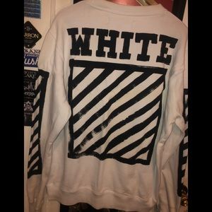 Off white crew neck sweater